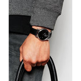 Emporio Armani Classic Quartz Black Dial Black Leather Strap Watch For Men - AR1692