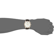Emporio Armani Beta Chronograph White Dial Brown Leather Strap Watch For Men - AR1916