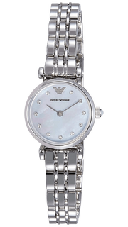Emporio Armani Gianni Blue Dial Silver Steel Strap Watch For Women - AR1961