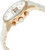 Emporio Armani Sportivo Chronograph White Dial White Rubber Strap Watch For Men - AR5919