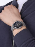 Emporio Armani Aviator Multifunction Blue Dial Silver Mesh Bracelet Watch For Men - AR60024