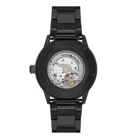 Emporio Armani Meccanico Automatic Black Dial Black Steel Strap Watch For Men - AR60054