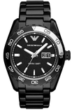 Emporio Armani Sportivo Quartz Black Dial Black Steel Strap Watch For Men - AR6049