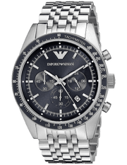 Emporio Armani Sportivo Chronograph Blue Dial Silver Steel Strap Watch For Men - AR6072