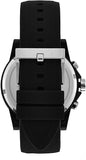 Armani Exchange Outerbanks Chronograph Black Dial Black Silicone Strap Watch For Men - AX1326