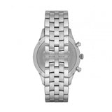 Emporio Armani Chronograph Black Dial Silver Steel Strap Watch For Men - AR11017