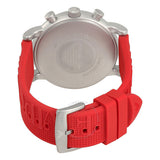 Emporio Armani Luigi Chronograph White Dial Red Rubber Strap Watch For Men - AR11021