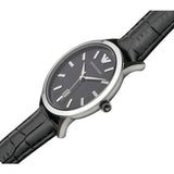 Emporio Armani Classic Quartz Black Dial Black Leather Strap Watch For Men - AR2429