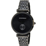 Emporio Armani Gianni T Bar Analog Black Dial Black Steel Strap Watch For Men - AR11299