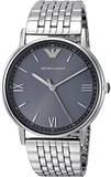 Emporio Armani Kappa Quartz Grey Dial Silver Mesh Bracelet Watch For Men - AR11068