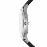 Emporio Armani Giovanni Analog Black Dial Black Leather Strap Watch For Men - AR11210