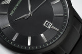 Emporio Armani Renato Quartz Black Dial Black Steel Strap Watch For Men - AR11079