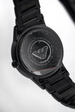 Emporio Armani Renato Quartz Black Dial Black Steel Strap Watch For Men - AR11079