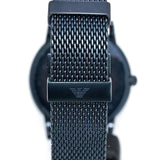 Emporio Armani Luigi Quartz White Dial Blue Mesh Bracelet Watch For Men - AR11025