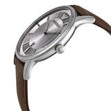 Emporio Armani Renato Quartz Silver Dial Brown Leather Strap Watch For Men - AR11185