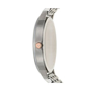 Emporio Armani Silver Sunray Dial Two Tone Steel Strap Watch For Women - AR11113