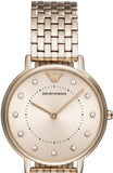 Emporio Armani Dress Quartz Rose Gold Dial Rose Gold Steel Strap Watch For Women - AR11062