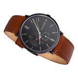 Tommy Hilfiger Brooklyn Quartz Black Dial Brown Leather Strap Watch for Men - 1791510