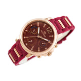 Tommy Hilfiger Claudia Red Dial Two Tone Steel Strap Watch for Women - 1781744