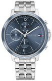 Tommy Hilfiger Casual Quartz Blue Dial Silver Steel Strap Watch For Women - 1782188