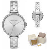 Michael Kors Charley Quartz Silver Dial Silver Steel Strap Watch for Women - MK4398