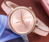 Michael Kors Jaryn Analog Rose Gold Dial Pink Steel Strap Watch For Women - MK4545