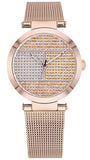 Tommy Hilfiger Lynn Crystals Rose Gold Dial Rose Gold Mesh Strap Watch For Women - 1781868