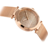 Tommy Hilfiger Lynn Crystals Rose Gold Dial Rose Gold Mesh Strap Watch For Women - 1781868