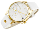 Tommy Hilfiger Brooklyn Quartz White Dial White Leather Strap Watch for Women - 1782018