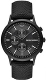 Emporio Armani Renato Chronograph Black Dial Black Nylon Strap Watch For Men - AR11457