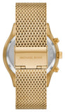 Michael Kors Slim Runway Quartz Gold Dial Gold Mesh Bracelet Watch For Women - MK8625