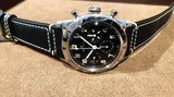 Breitling Avi Ref. 765 1953 Re-Edition Black Dial Black Leather Strap Watch for Men - AB0920131B1X1