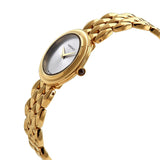 Versace V-Flare Quartz Silver Dial Gold Steel Strap Watch for Women - VEBN00718