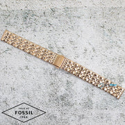 Fossil Jacqueline Rose Gold Dial Rose Gold Steel Strap Watch for Women - ES3632