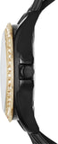 Fossil Riley Black Dial Black Leather Strap Watch for Women - ES3696