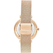 Fossil Jacqueline Mother of Pearl White Dial Gold Mesh Strap Watch for Women - ES4352