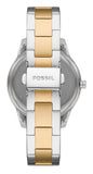 Fossil Stella Sport Multifunction Silver Dial Two Tone Steel Strap Watch for Women - ES5107