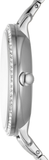 Fossil Jacqueline Multifunction Moonphase White Dial Silver Steel Strap Watch for Women - ES5164