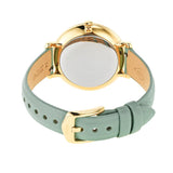 Fossil Jacqueline Analog Moonphase Mother of Pearl White Dial Green Leather Strap Watch for Women - ES5168