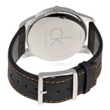 Calvin Klein City Black Dial Black Leather Strap Watch for Men - K2G211C1