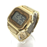 Fossil Retro Digital Gold Dial Gold Steel Strap Watch for Men - FS5843