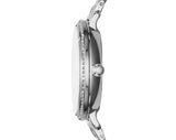 Fossil Jacqueline Multi-Function Mother of Pearl Dial Silver Steel Strap Watch for Women - ES3755