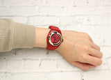 Gucci Sync Quartz Red Dial Red Rubber Strap Watch For Women - YA137303