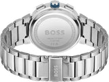 Hugo Boss One Chronograph Blue Dial Silver Steel Strap Watch For Men - 1513999