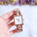 Michael Kors Lake Quartz White Dial Rose Gold Steel Strap Watch For Women - MK3645