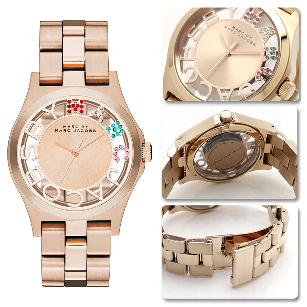 Marc By Marc Jacobs Henry Rose Gold Watch w/ Box MARC JACOBS Rose Gold Henry Chronograph Watch In Box $275 | eBay main image 3