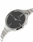 Calvin Klein Lively Black Dial Silver Steel Strap Watch for Women - K4U23121