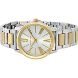 Michael Kors Hartman Quartz White Dial Two Tone Steel Strap Watch For Women - MK3521