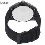 Guess Odyssey Quartz Black Dial Black Leather Strap Watch For Men - W1108G5