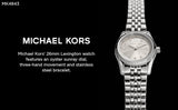 Michael Kors Lexington Three-Hand Silver Dial Silver Steel Strap Watch for Women - MK4843